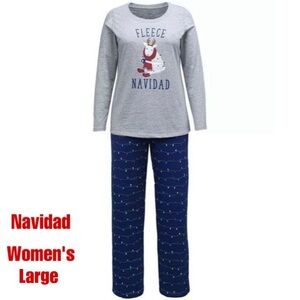 L-NIP Matching Family Christmas “Fleece Navidad” Pajamas Sets